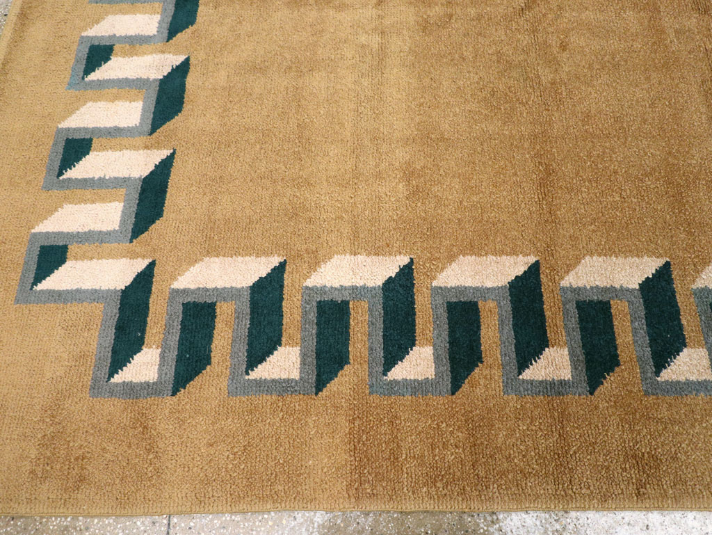 Vintage French Art Deco Carpet, No.31615 - Staging