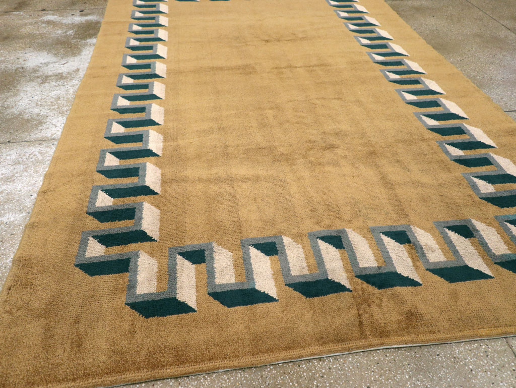 Vintage French Art Deco Carpet, No.31615 - Staging