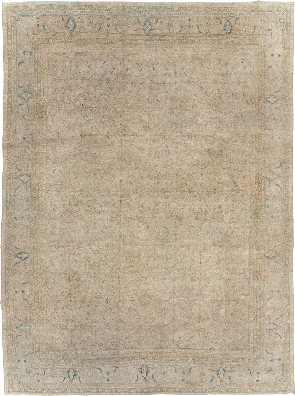 Vintage Persian Mahal Room Size Carpet, No.31619 - Staging