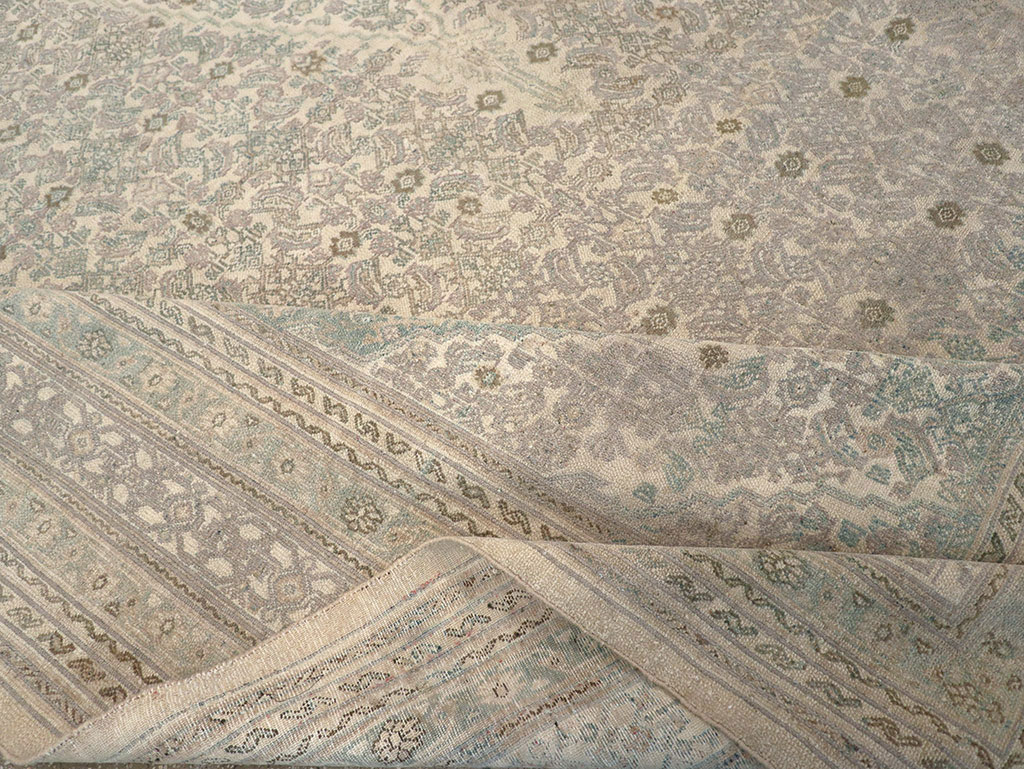 Vintage Persian Bibikabad Large Carpet, No.31640 - Staging