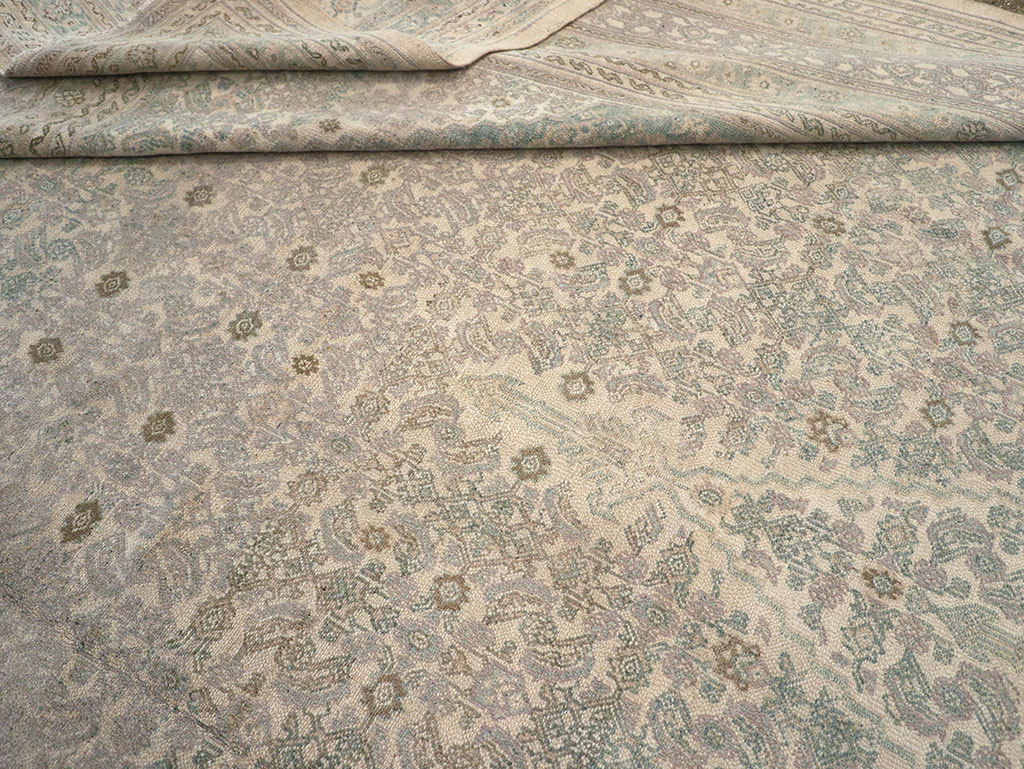 Vintage Persian Bibikabad Large Carpet, No.31640 - Staging