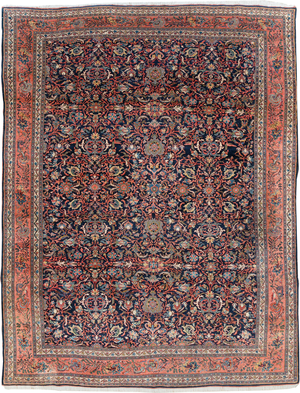 Antique Persian Bidjar Room Size Carpet, No.31641 - Staging