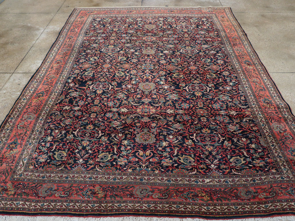 Antique Persian Bidjar Room Size Carpet, No.31641 - Staging