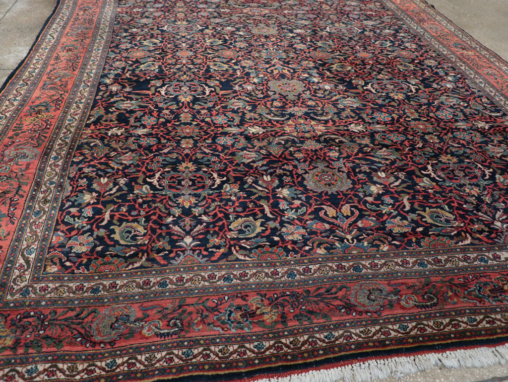 Antique Persian Bidjar Room Size Carpet, No.31641 - Staging