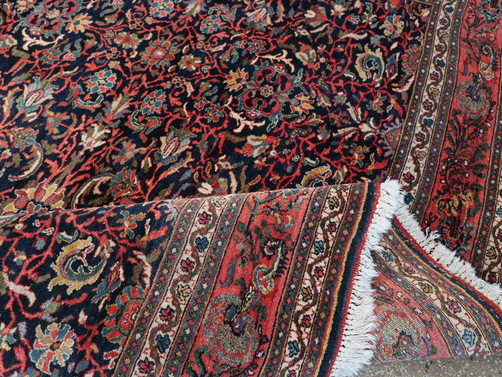 Antique Persian Bidjar Room Size Carpet, No.31641 - Staging