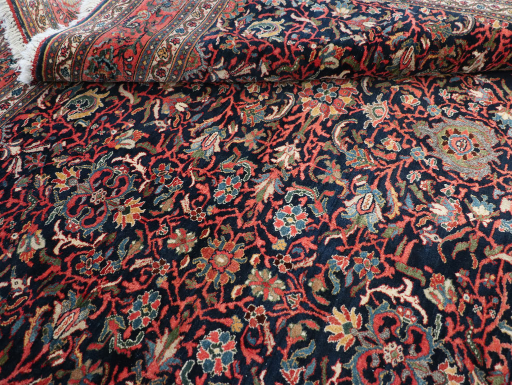 Antique Persian Bidjar Room Size Carpet, No.31641 - Staging