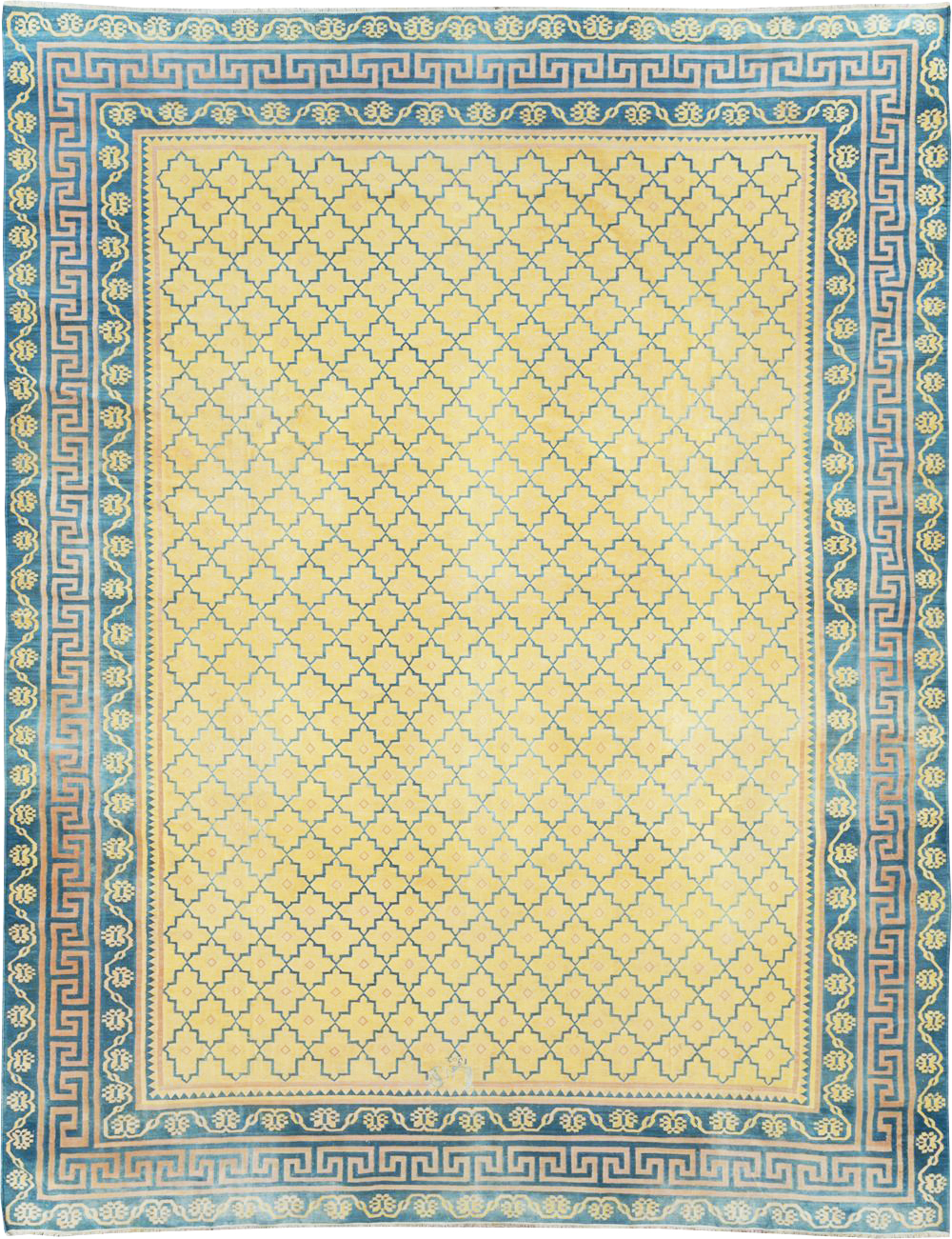 Vintage Indian Flatweave Dhurrie Large Room Size Carpet, No.31642 - Staging