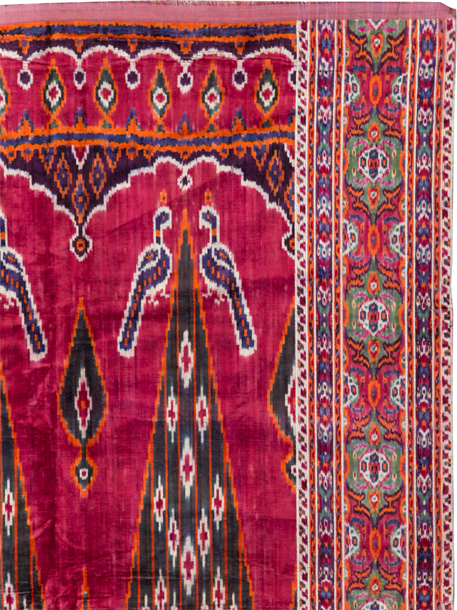Antique Persian Yazd Silk Textile, No.31644 - Staging