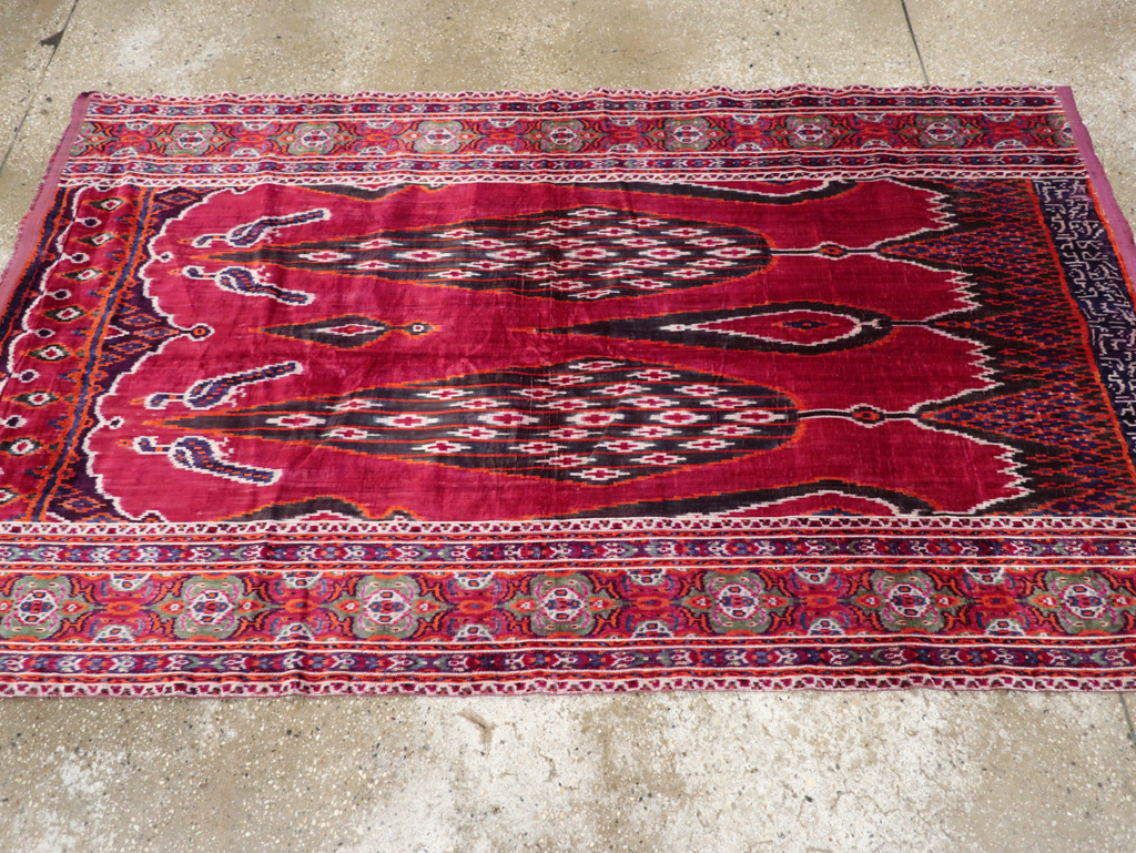 Antique Persian Yazd Silk Textile, No.31644 - Staging