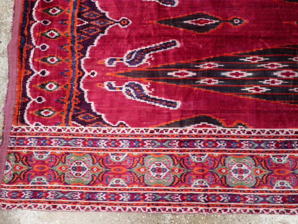 Antique Persian Yazd Silk Textile, No.31644 - Staging