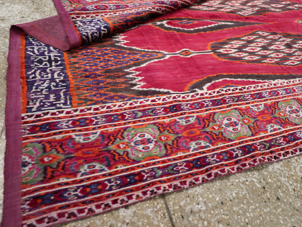 Antique Persian Yazd Silk Textile, No.31644 - Staging