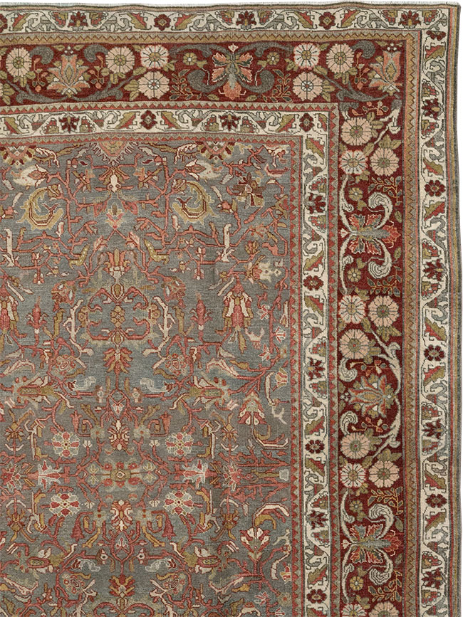 Antique Persian Bidjar Room Size Carpet, No.31645 - Staging