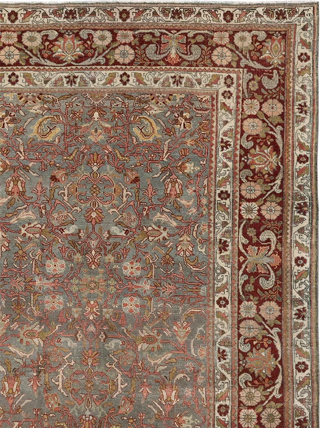 Antique Persian Bidjar Room Size Carpet, No.31645 - Staging