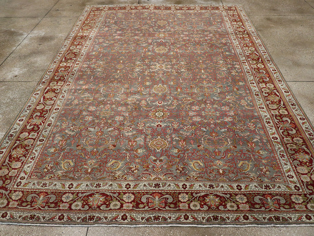 Antique Persian Bidjar Room Size Carpet, No.31645 - Staging