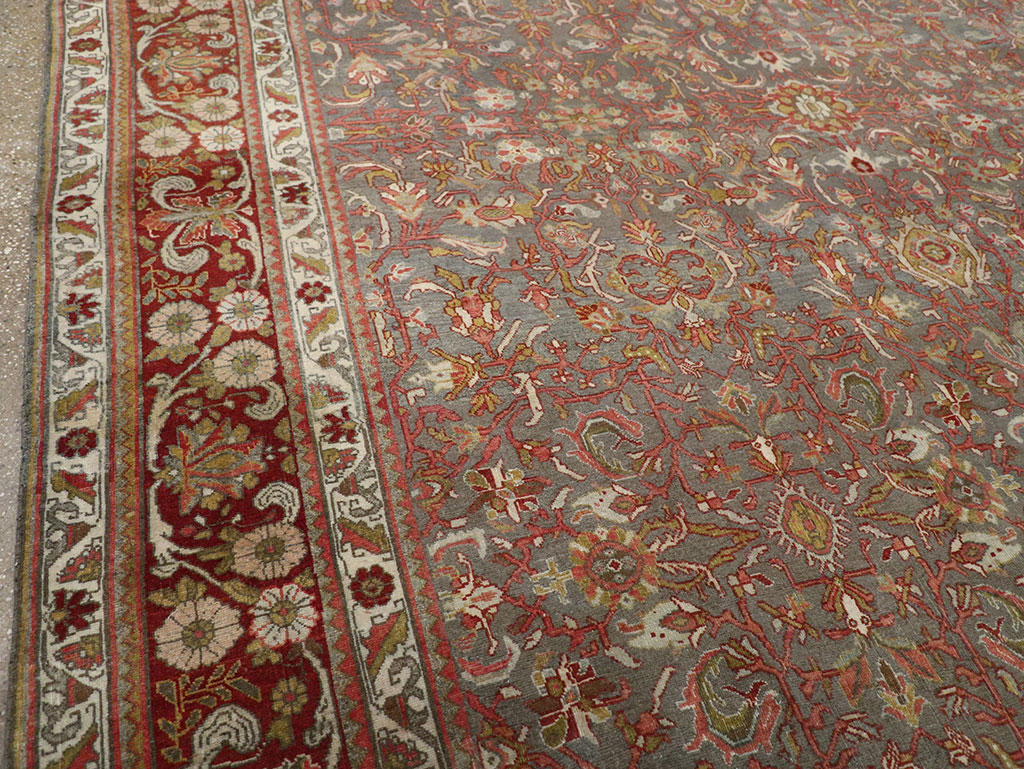 Antique Persian Bidjar Room Size Carpet, No.31645 - Staging