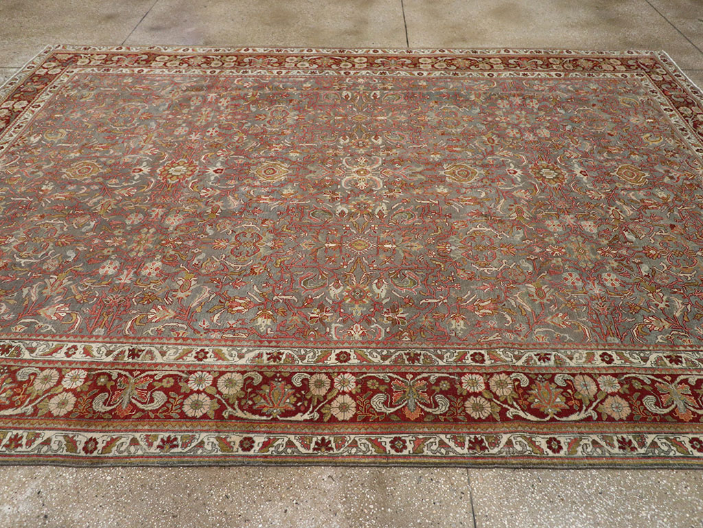 Antique Persian Bidjar Room Size Carpet, No.31645 - Staging