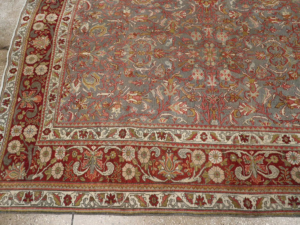 Antique Persian Bidjar Room Size Carpet, No.31645 - Staging