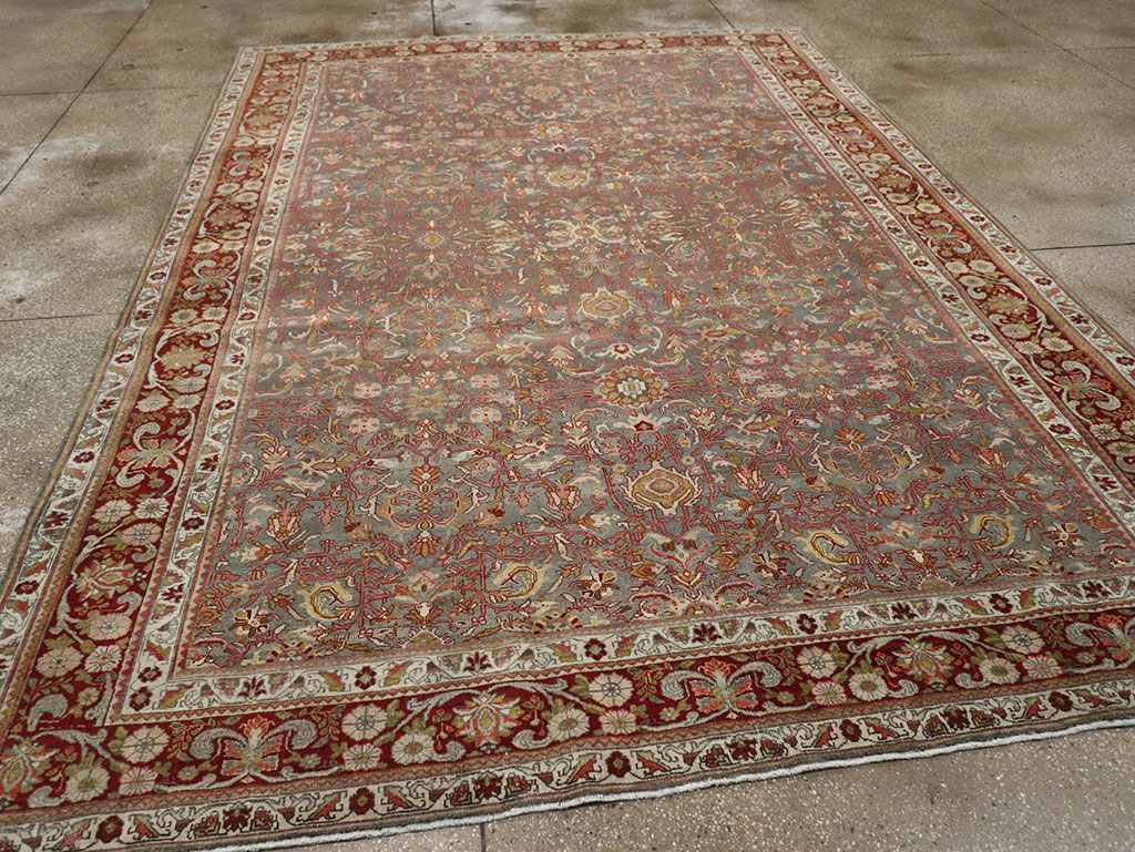 Antique Persian Bidjar Room Size Carpet, No.31645 - Staging