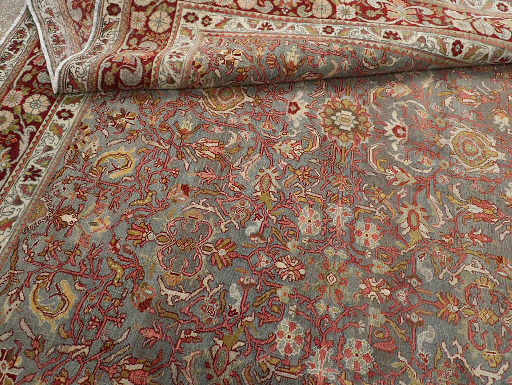 Antique Persian Bidjar Room Size Carpet, No.31645 - Staging