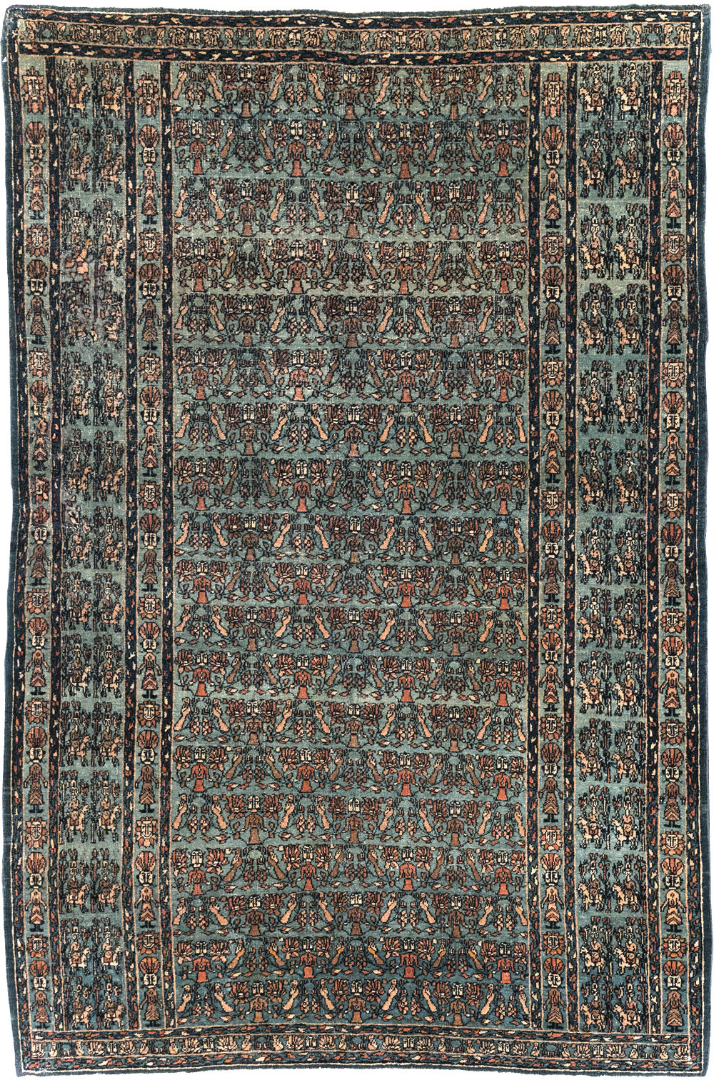 Antique Persian Pictorial Dorokhsh Rug, No.31646 - Staging