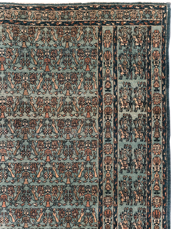 Antique Persian Pictorial Dorokhsh Rug, No.31646 - Staging