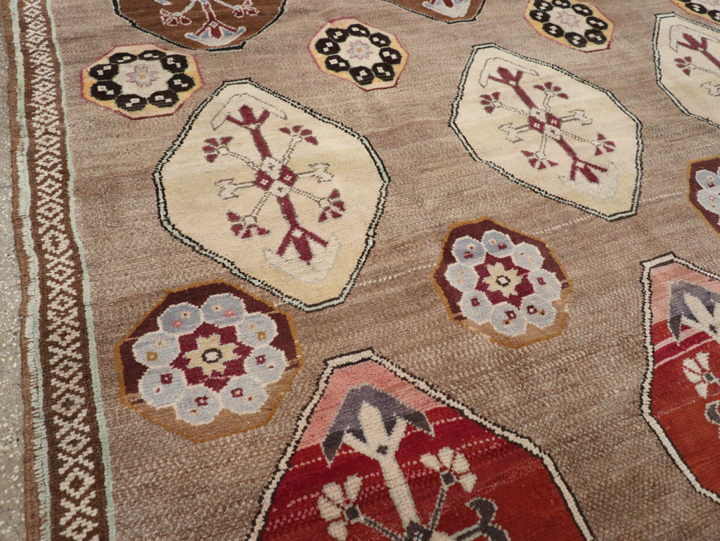 Vintage Turkish Anatolian Tribal Room Size Carpet, No.31649 - Staging