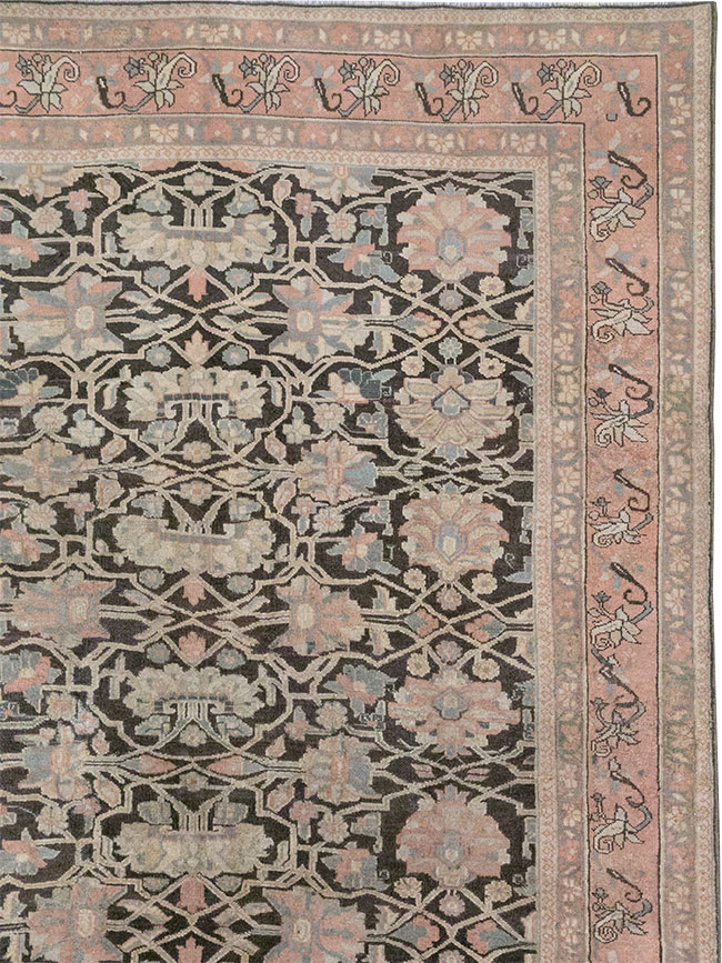 Vintage Persian Bidjar Room Size Carpet, No.31650 - Staging