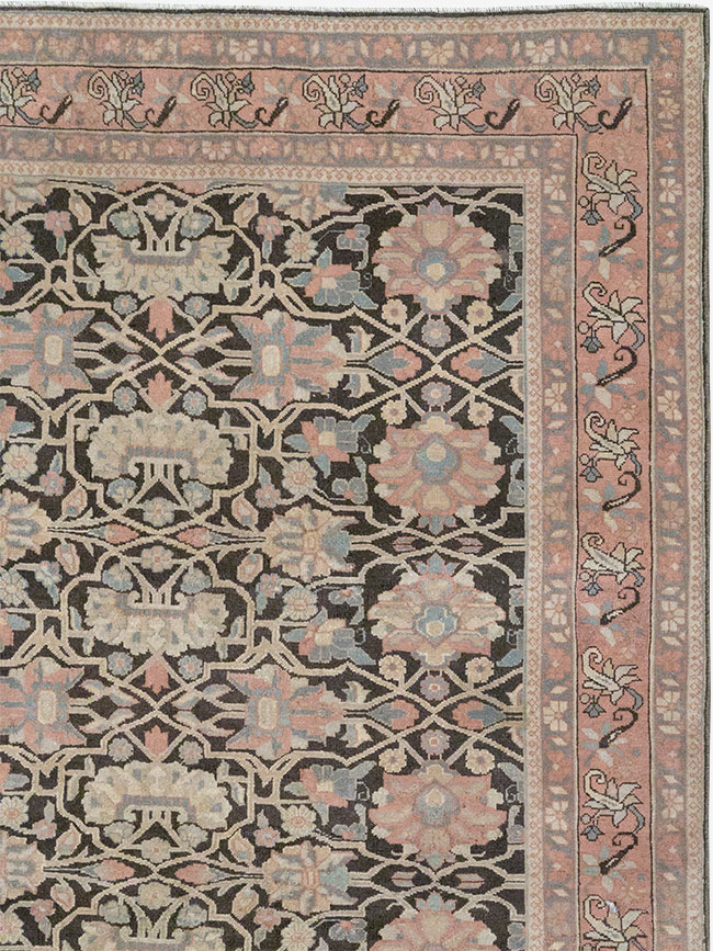 Vintage Persian Bidjar Room Size Carpet, No.31650 - Staging