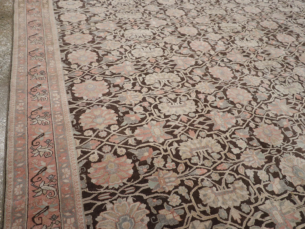 Vintage Persian Bidjar Room Size Carpet, No.31650 - Staging