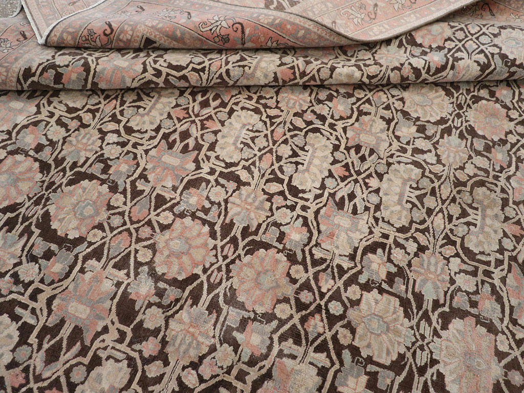 Vintage Persian Bidjar Room Size Carpet, No.31650 - Staging