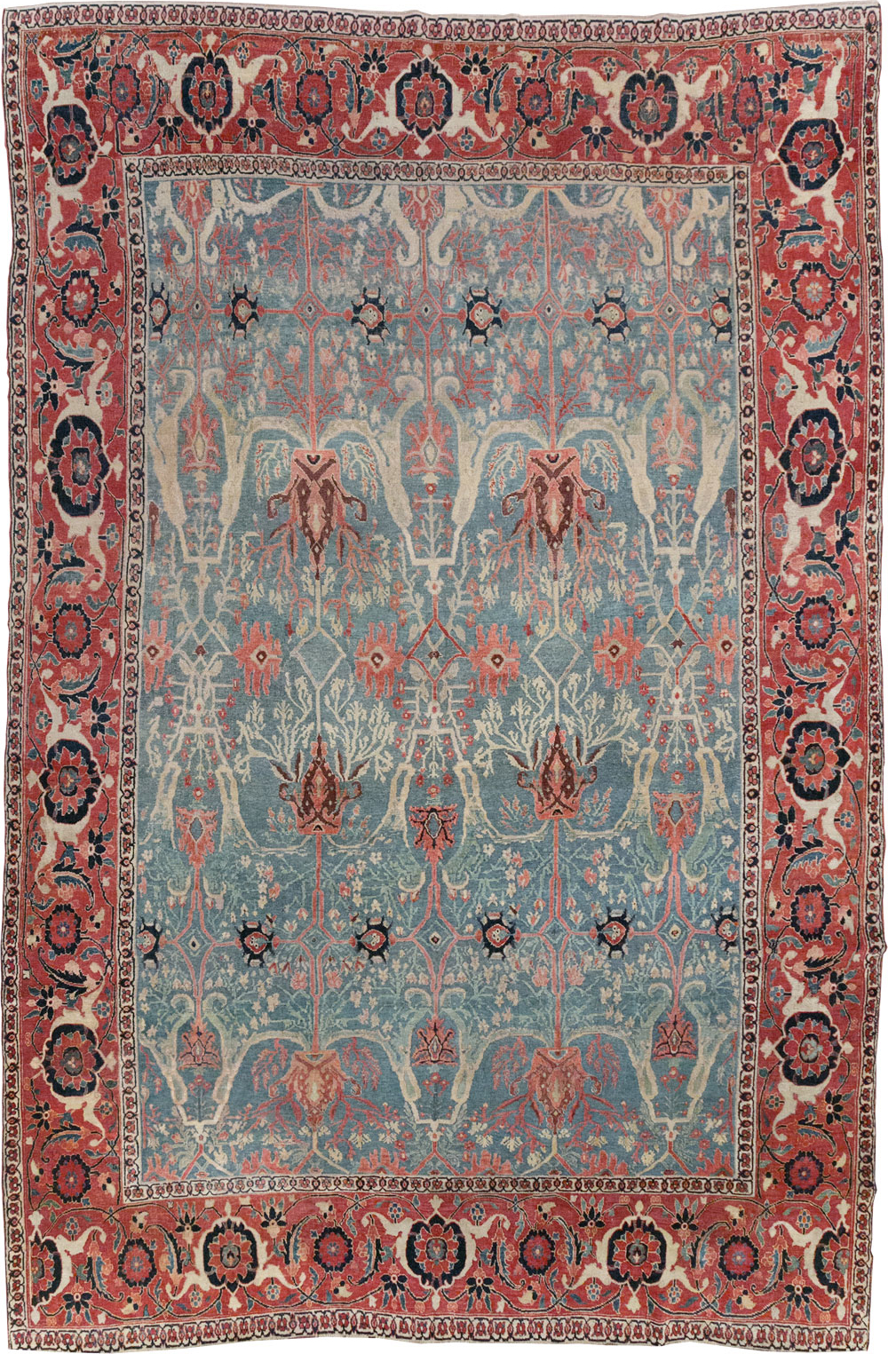 Antique Persian Bidjar Room Size Carpet, No.31651 - Staging