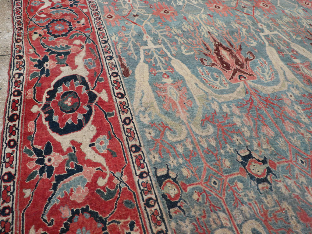 Antique Persian Bidjar Room Size Carpet, No.31651 - Staging