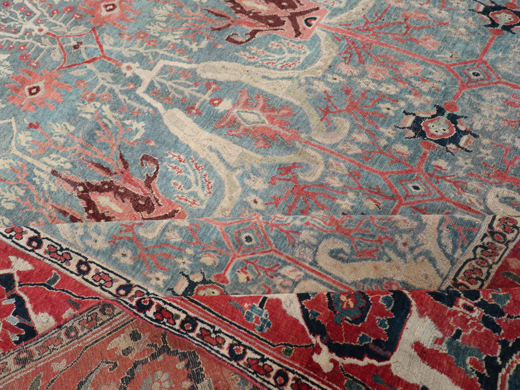 Antique Persian Bidjar Room Size Carpet, No.31651 - Staging