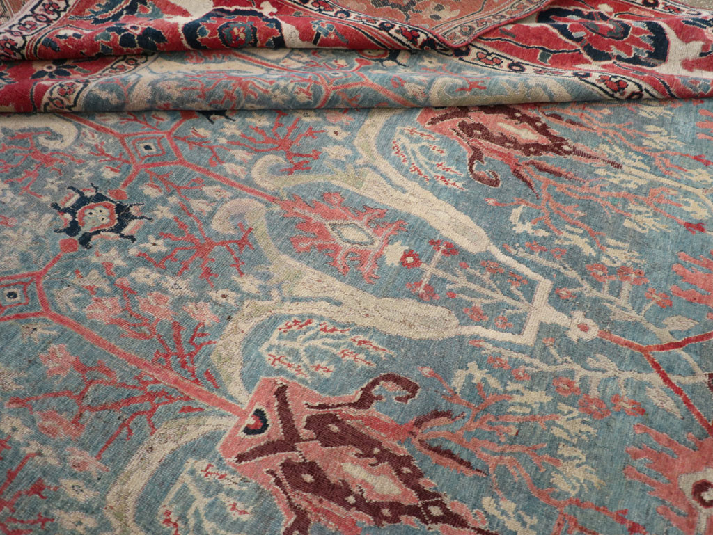 Antique Persian Bidjar Room Size Carpet, No.31651 - Staging