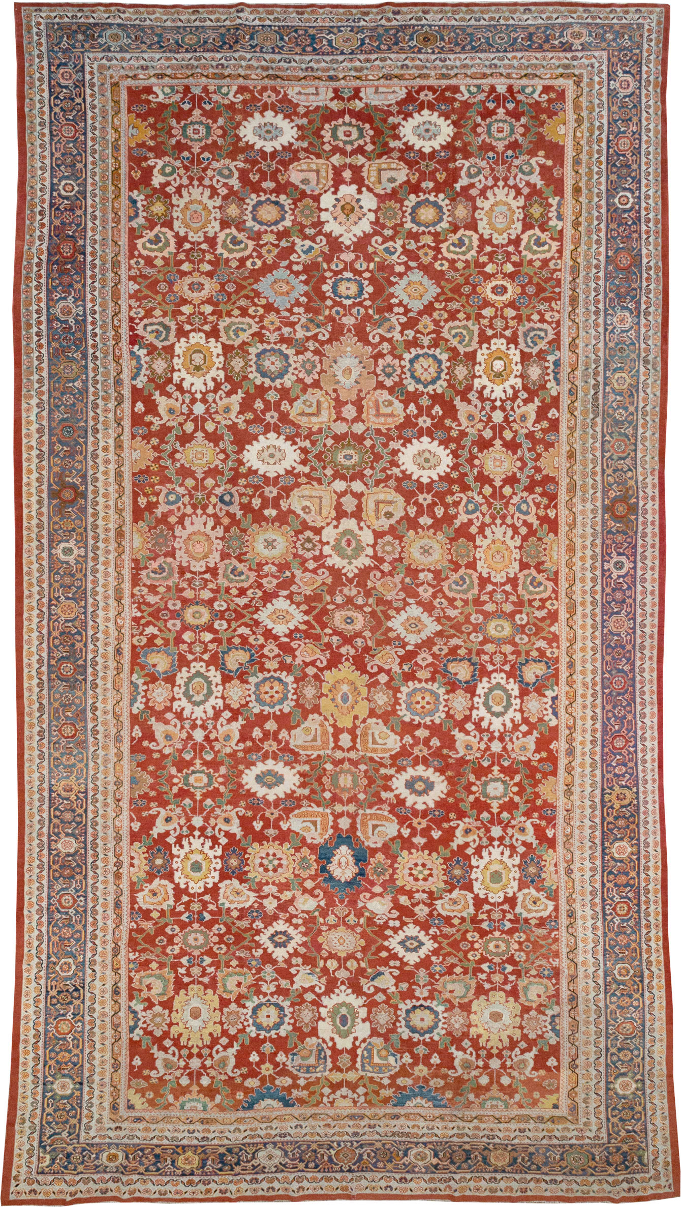 Antique Persian Mahal Oversize Carpet, No.31659 - Staging