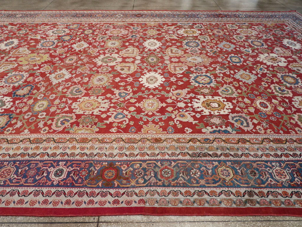 Antique Persian Mahal Oversize Carpet, No.31659 - Staging