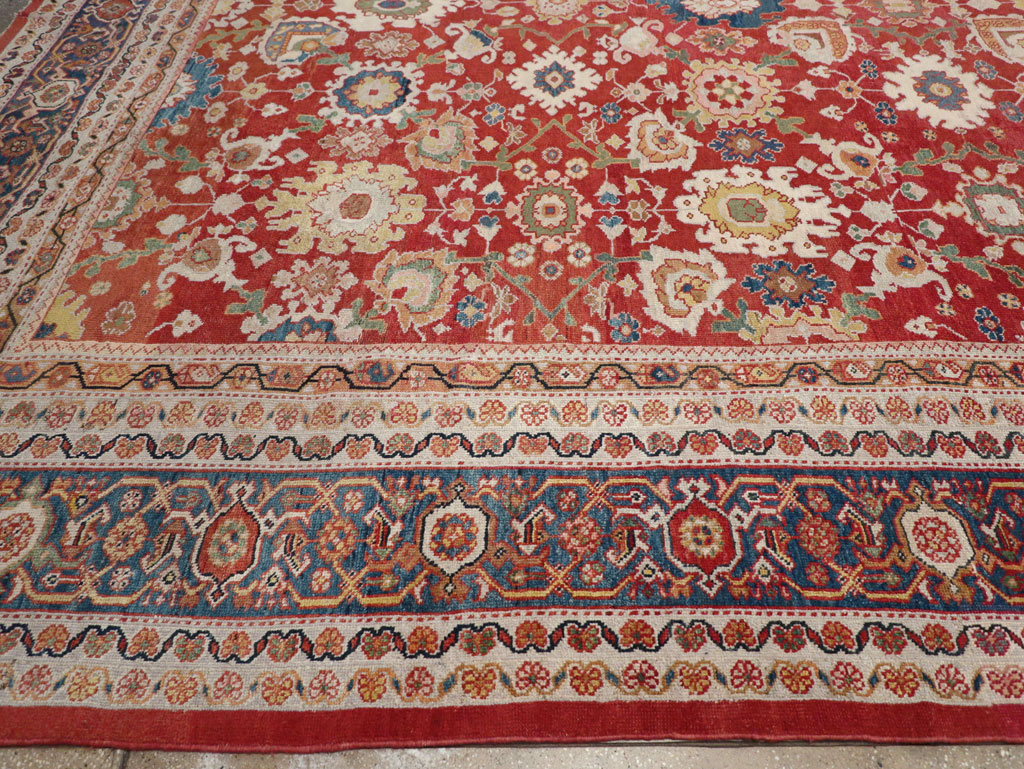 Antique Persian Mahal Oversize Carpet, No.31659 - Staging