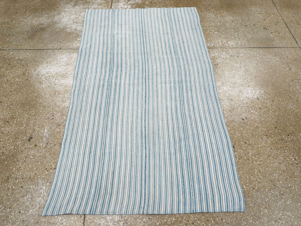 Vintage Turkish Flatweave Throw Rug, No.31662 - Staging