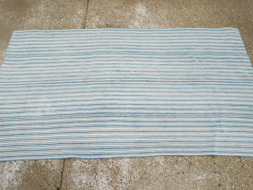 Vintage Turkish Flatweave Throw Rug, No.31662 - Staging