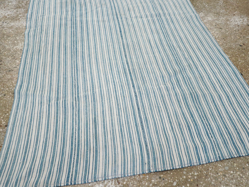 Vintage Turkish Flatweave Throw Rug, No.31662 - Staging