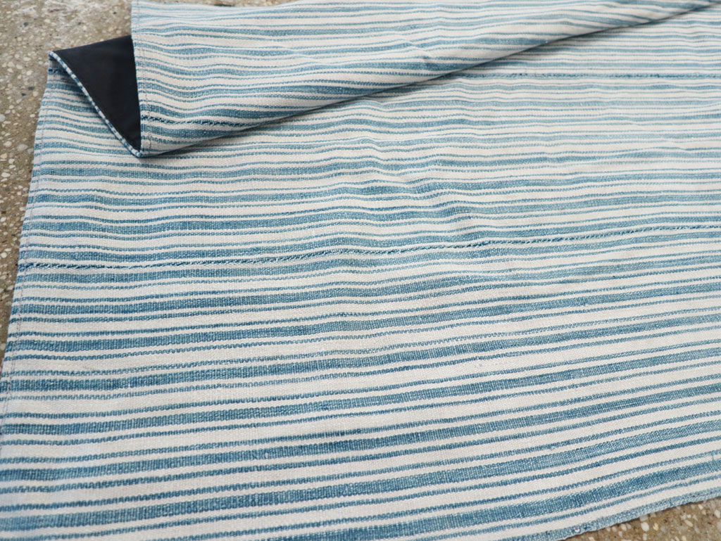 Vintage Turkish Flatweave Throw Rug, No.31662 - Staging