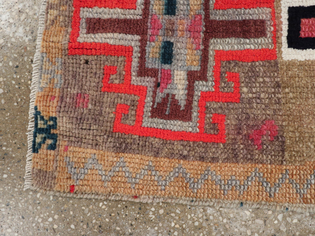 Vintage Turkish Anatolian Throw Rug, No.31663 - Staging