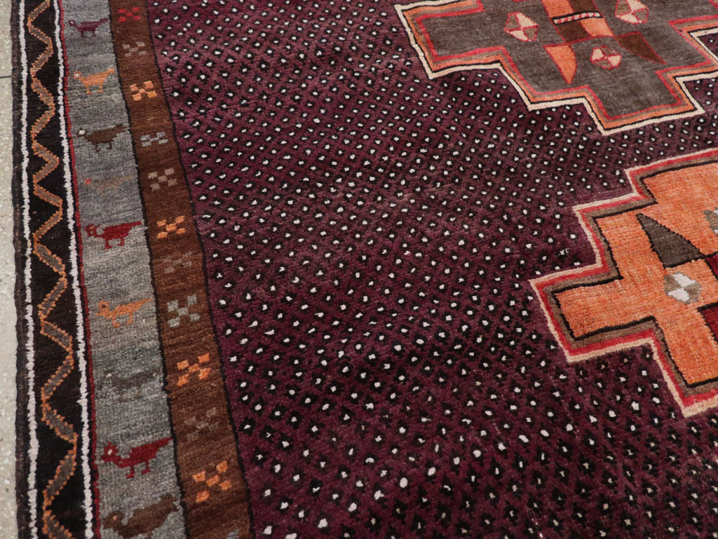 Vintage Turkish Anatolian Tribal Small Room Size Carpet, No.31666 - Staging