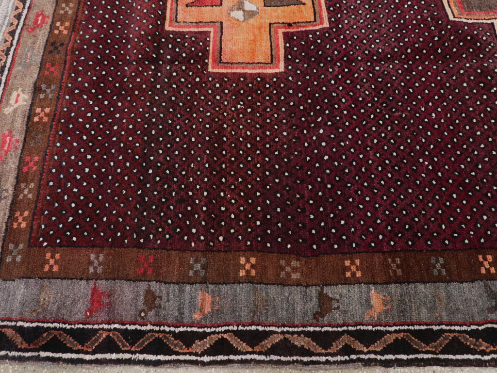 Vintage Turkish Anatolian Tribal Small Room Size Carpet, No.31666 - Staging