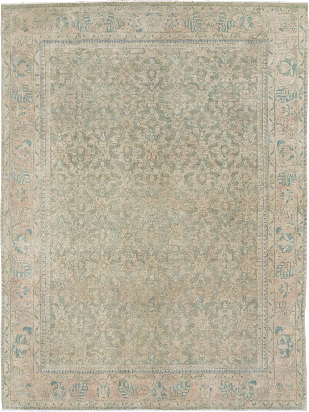 Antique Persian Malayer Small Room Size Carpet, No.31672 - Staging