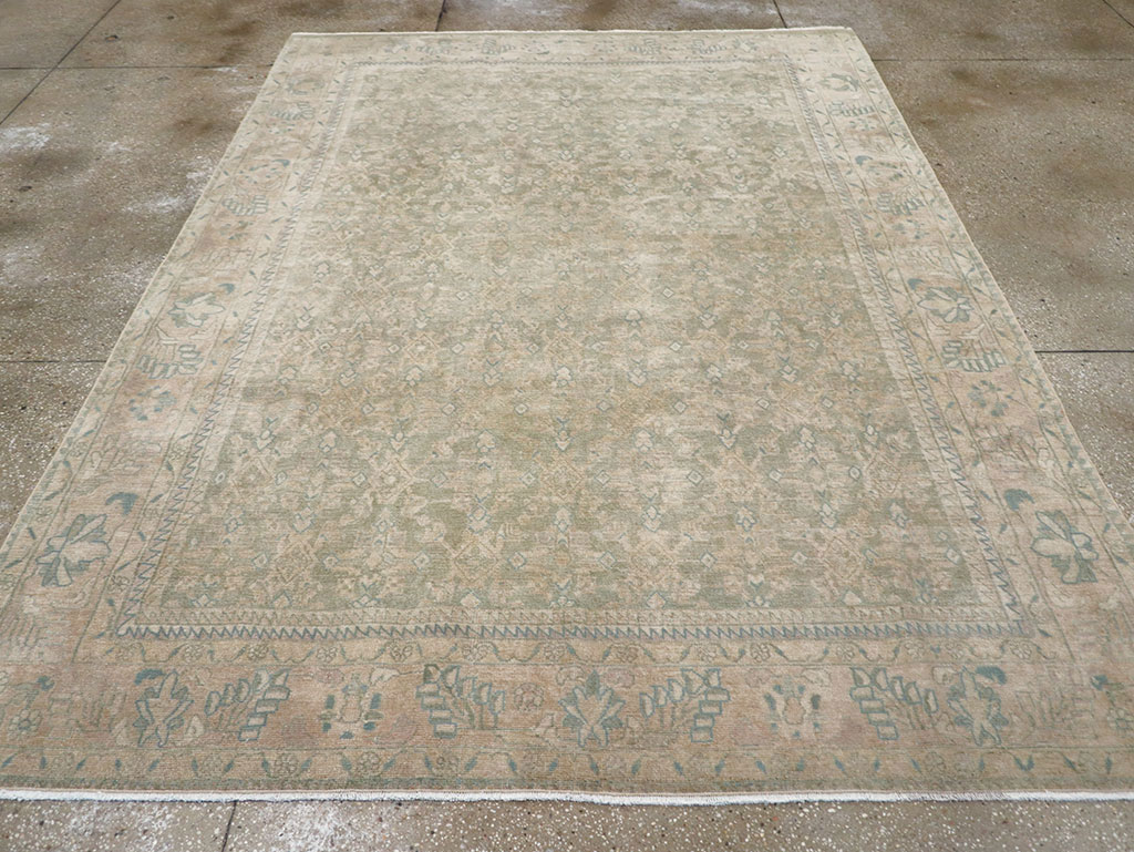 Antique Persian Malayer Small Room Size Carpet, No.31672 - Staging