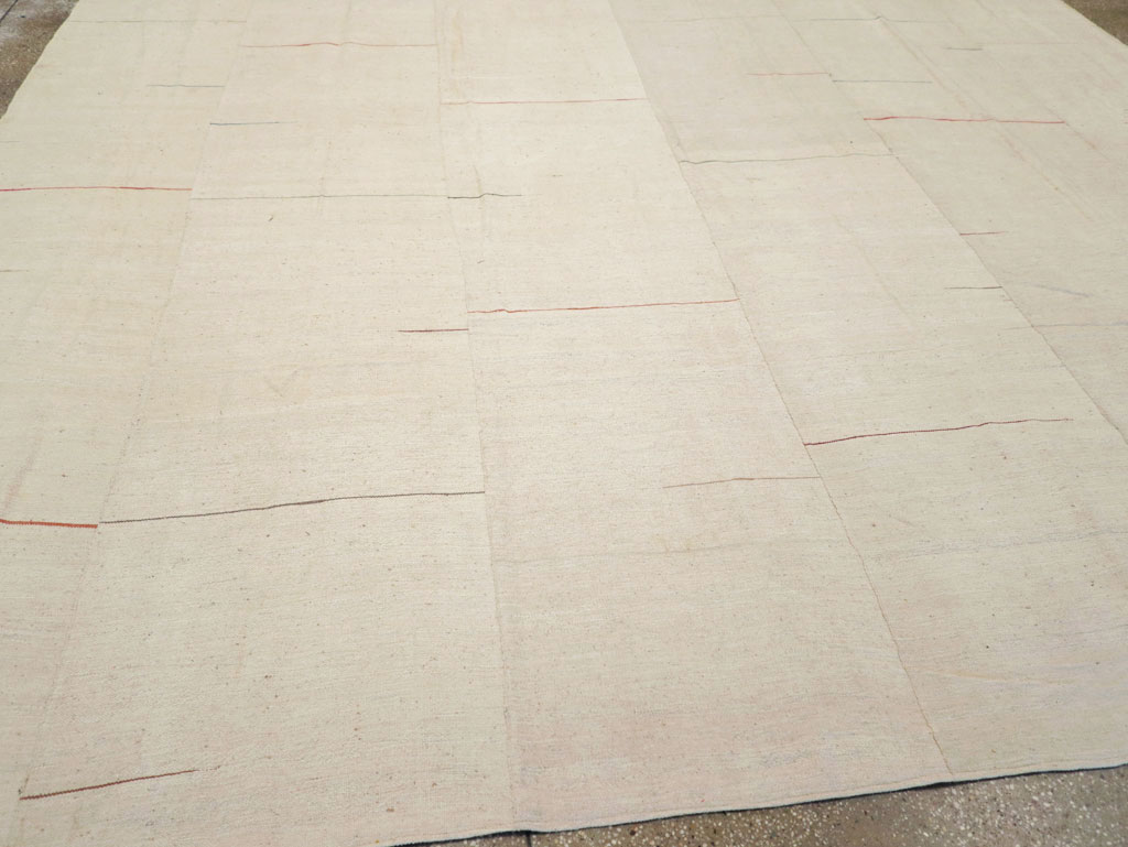 Modern Turkish Flatweave Square Room Size Carpet, No.31674 - Staging