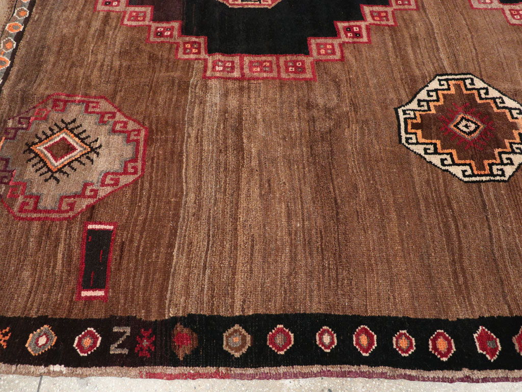 Vintage Turkish Anatolian Tribal Square Room Size Carpet, No.31677 - Staging