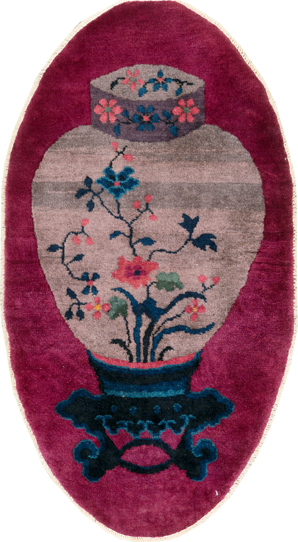 Vintage Chinese Deco Rug, No.31679 - Staging