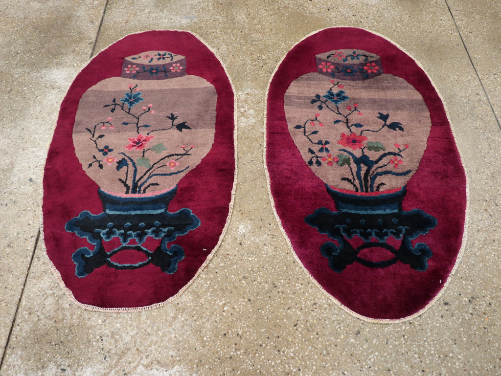 Vintage Chinese Deco Rug, No.31679 - Staging